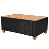 vidaXL 6-tlg. Garten-Lounge-Set mit Auflagen Poly Rattan Schwarz