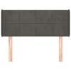 vidaXL Kopfteil mit Ohren Dunkelgrau 103x16x78/88 cm Samt