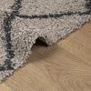 vidaXL Shaggy-Teppich Hochflor Modern Beige Anthrazit 240x240 cm