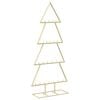 vidaXL Metall-Weihnachtsbaum mit St&auml;nder KUOPIO 125 cm Stahl Gold
