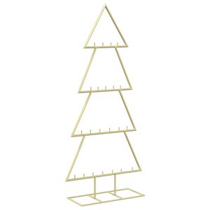 vidaXL Metall-Weihnachtsbaum mit St&auml;nder KUOPIO 125 cm Stahl Gold