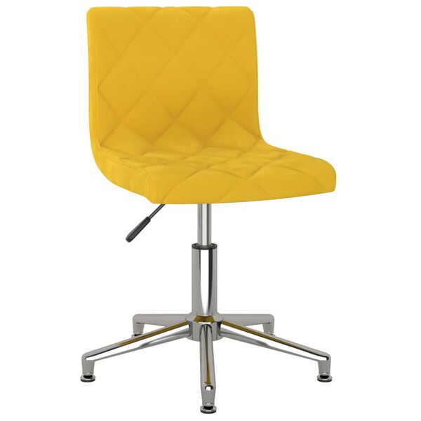 vidaXL Esszimmerst&uuml;hle 2 Stk. Drehbar Senfgelb Samt