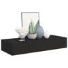 vidaXL Wandregale mit Schubladen 2 Stk. Schwarz 60x23,5x10 cm MDF