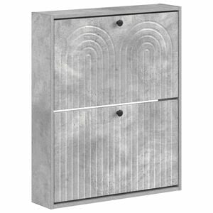vidaXL Wandmontierter Schuhschrank ALKMAAR 71 x 17 x 86 cm Betongrau