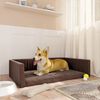 vidaXL Kofferraum-Hundebett Braun 110x70 cm Leinenoptik