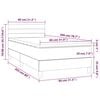 vidaXL Boxspringbett mit Matratze Schwarz 80x200 cm Stoff