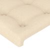 vidaXL Kopfteile Creme 200x5x78/88 cm Stoff