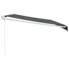 vidaXL Markise Einziehbar Anthrazit 5x3 m Stoff und Aluminium