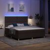 vidaXL LED Boxspringbett mit Matratze Dunkelbraun 180 x 200 cm Stoff