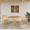 vidaXL Stuhl 2 pcs Braun 56 x 55 x 90,5 cm Massivholz Teak