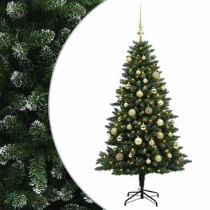 vidaXL K&uuml;nstlicher Weihnachtsbaum mit Kugel 150 cm 150 LEDs