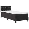 vidaXL LED Boxspringbett mit Matratze Schwarz 80 x 200 cm Samt