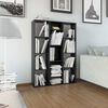 vidaXL Raumteiler/Bücherregal Schwarz 100x24x140 cm Holzwerkstoff