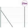 vidaXL Zaunpfosten Gr&uuml;n 25 x 1,5 m (36 mm Maschen) Stahl