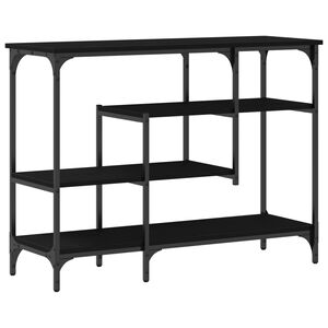 vidaXL Konsolentisch mit Regal Schwarz Eichen-Optik 100 x 35 x 75 cm
