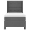 vidaXL Boxspringbett mit Matratze Dunkelgrau 80 x 200 cm Stoff