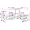 vidaXL Sofagarnituren 4 pcs Natur und Creme Massivholz Akazie