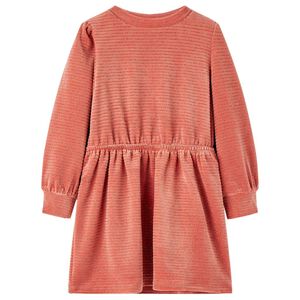 Kinderkleid mit Langen &Auml;rmeln Mittelrosa 104