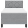 vidaXL Boxspringbett mit Matratze mit LED Hellgrau 80 x 200 cm Stoff