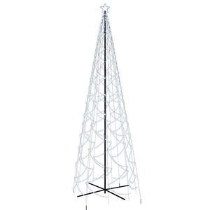 vidaXL LED-Weihnachtsbaum Kegelform Kaltwei&szlig; 1400 LEDs 160x500 cm