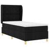 vidaXL Boxspringbett mit Matratze Dunkelgrau 90x190 cm Schwarz