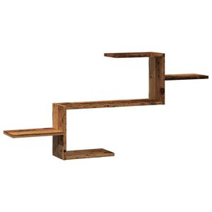 vidaXL Wandregal Altholz-Optik 104x15x49 cm Holzwerkstoff