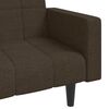 vidaXL Schlafsofa 2-Sitzer mit 2 Kissen Dunkelbraun Stoff