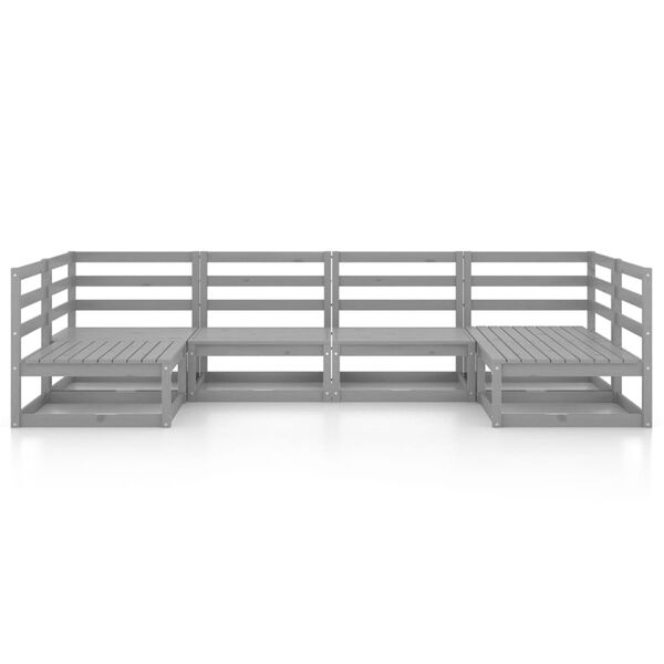 vidaXL 6-tlg. Garten-Lounge-Set Massivholz Kiefer