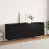 vidaXL Sideboards 3 pcs Schwarz Eichen-Optik 180 x 35 x 70 cm