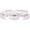 vidaXL Outdoor-Sofagarnitur mit Kissen 8 pcs Nat&uuml;rlich und Hellgrau