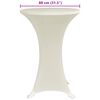 vidaXL Stehtischhussen 4 Stk. Ø 80 cm Creme Stretch