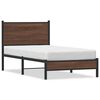vidaXL Metallbett ohne Matratze Braun Eichen-Optik 80x200 cm
