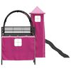 vidaXL Kinderloftbett Schwarz und Pink 99,5 x 200 cm Metall