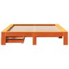 vidaXL Massivholzbett ohne Matratze Wachsbraun 140x200 cm Kiefernholz