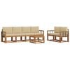 vidaXL Outdoor-Sofagarnitur 7 stk. Natur und Beige