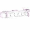 vidaXL Wandmontierter nachttisch Beton Grau 60 x 10.5 x 10.5 cm