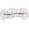 vidaXL Outdoor-Sofagarnitur 6 pcs Natur Massivholz Akazie