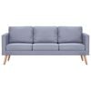 vidaXL Sofagarnitur 2-Sitzer & 3-Sitzer Stoff Hellgrau
