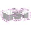 vidaXL 10-tlg. Garten-Sofagarnitur mit Kissen Beige Poly Rattan
