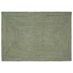 vidaXL Bereichsteppiche Rechtwinklig Olive Gr&uuml;n 140 x 200 cm Jute