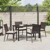 vidaXL Garten Essgruppe 5 pcs Braun und Schwarz PE-Rattan
