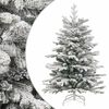 vidaXL K&uuml;nstlicher Weihnachtsbaum Klappbar Beschneit 120 cm