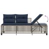 vidaXL 3-teiliges Ecksofa-Set f&uuml;r den Garten mit Kissen, grau, Polyrattan