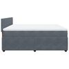 vidaXL Boxspringbett mit Matratze Dunkelgrau 180x200 cm Samt