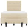vidaXL Boxspringbett mit Matratze Creme 120 x 190 cm Stoff