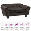 vidaXL Hundesofa Braun 72x45x30 cm Plüsch