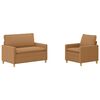 vidaXL Sofa Set 2 stk. Beige Stoff