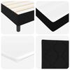 vidaXL Boxspringbett mit Matratze Schwarz 200 x 200 cm Stoff