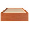 vidaXL Massivholzbett ohne Matratze Wachsbraun 90x200 Kiefernholz
