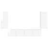 vidaXL TV-Wandregal-Set 4 pcs Hochglanz Wei&szlig; Holzwerkstoff
